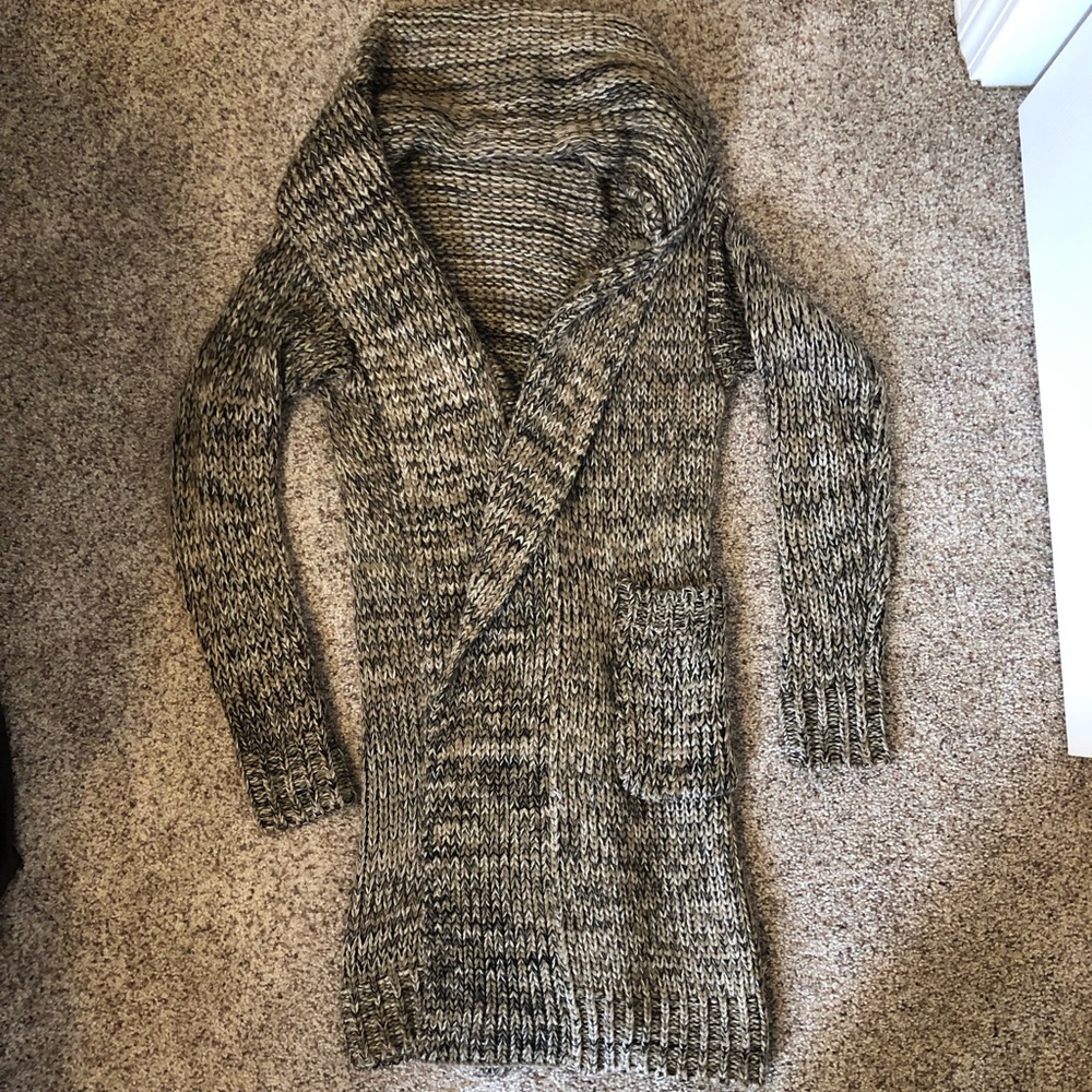 Tobi black tan oversized knit sweater size small